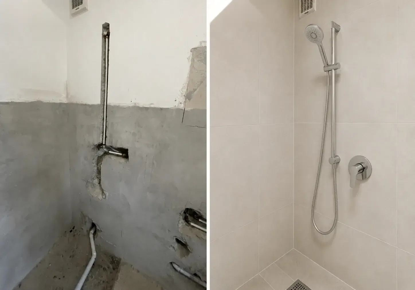 Handy Andys project transformation - Shower renovation transformation