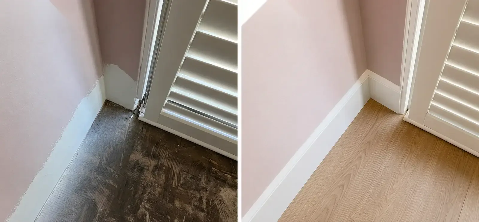 Handy Andys project transformation - Flooring and skirting transformation